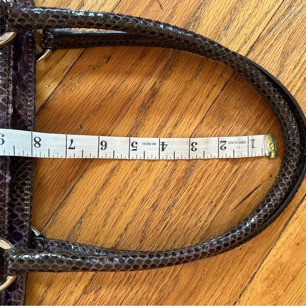 Authentic Jane August Genuine Python Satchel | Pu… - image 6